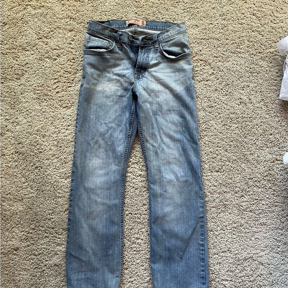 Wrangler Light Blue Relaxed boot flex